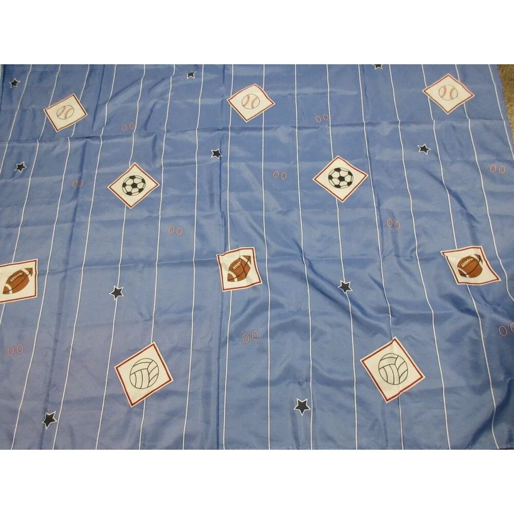 VARSITY SPORTS SHOWER CURTAIN  Mint Condition